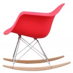 Fine Mod Imports Rocker Arm Chair, Red