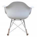 Fine Mod Imports Rocker Arm Chair, White