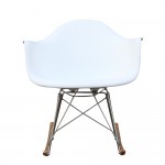 Fine Mod Imports Rocker Arm Chair, White