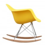 Fine Mod Imports Rocker Arm Chair, Yellow