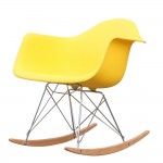 Fine Mod Imports Rocker Arm Chair, Yellow