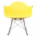 Fine Mod Imports Rocker Arm Chair, Yellow