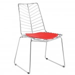 Fine Mod Imports Wire Leaf Chair, Red