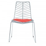 Fine Mod Imports Wire Leaf Chair, Red