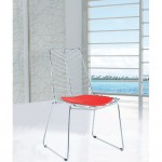 Fine Mod Imports Wire Leaf Chair, Red