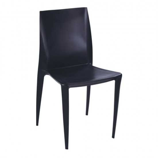 Fine Mod Imports Square Dining Chair, Black