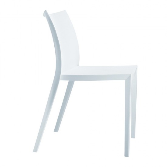 Fine Mod Imports Square Dining Chair, White