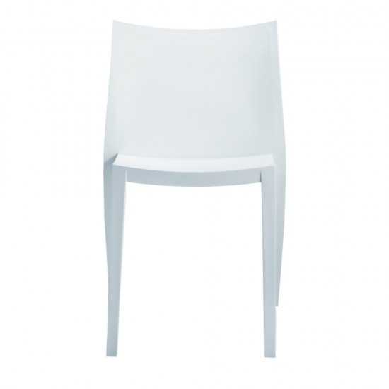 Fine Mod Imports Square Dining Chair, White