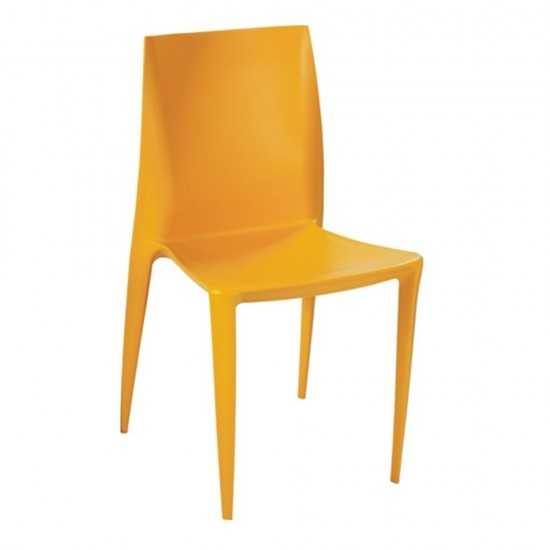 Fine Mod Imports Square Dining Chair, Yellow