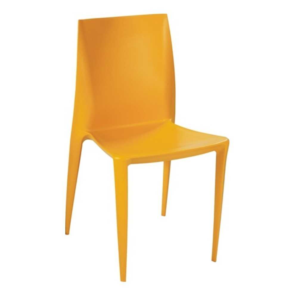 Fine Mod Imports Square Dining Chair, Yellow
