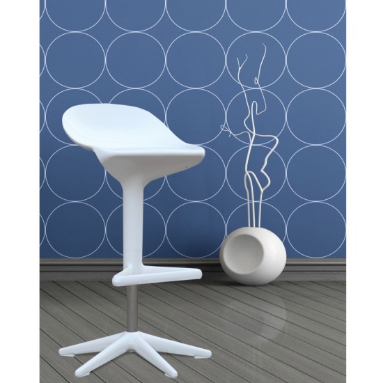 Fine Mod Imports Different Bar Stool Chair, White