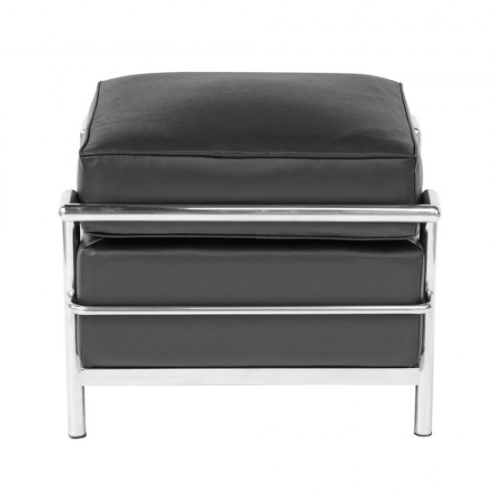 Fine Mod Imports Cube Lc Ottoman, Black