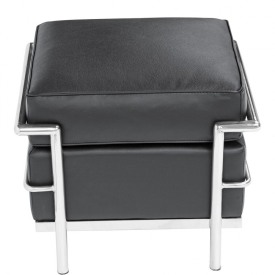 Fine Mod Imports Cube Lc Ottoman, Black