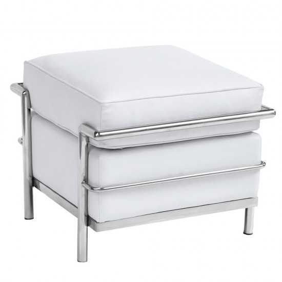 Fine Mod Imports Cube Lc Ottoman, White