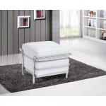 Fine Mod Imports Cube Lc Ottoman, White