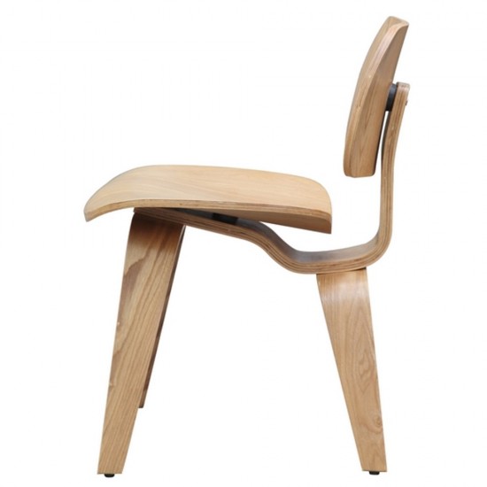 Fine Mod Imports Plywood Dining Chair, Natural