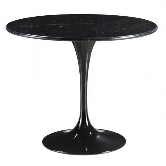 Fine Mod Imports Flower Marble Table 32", Black