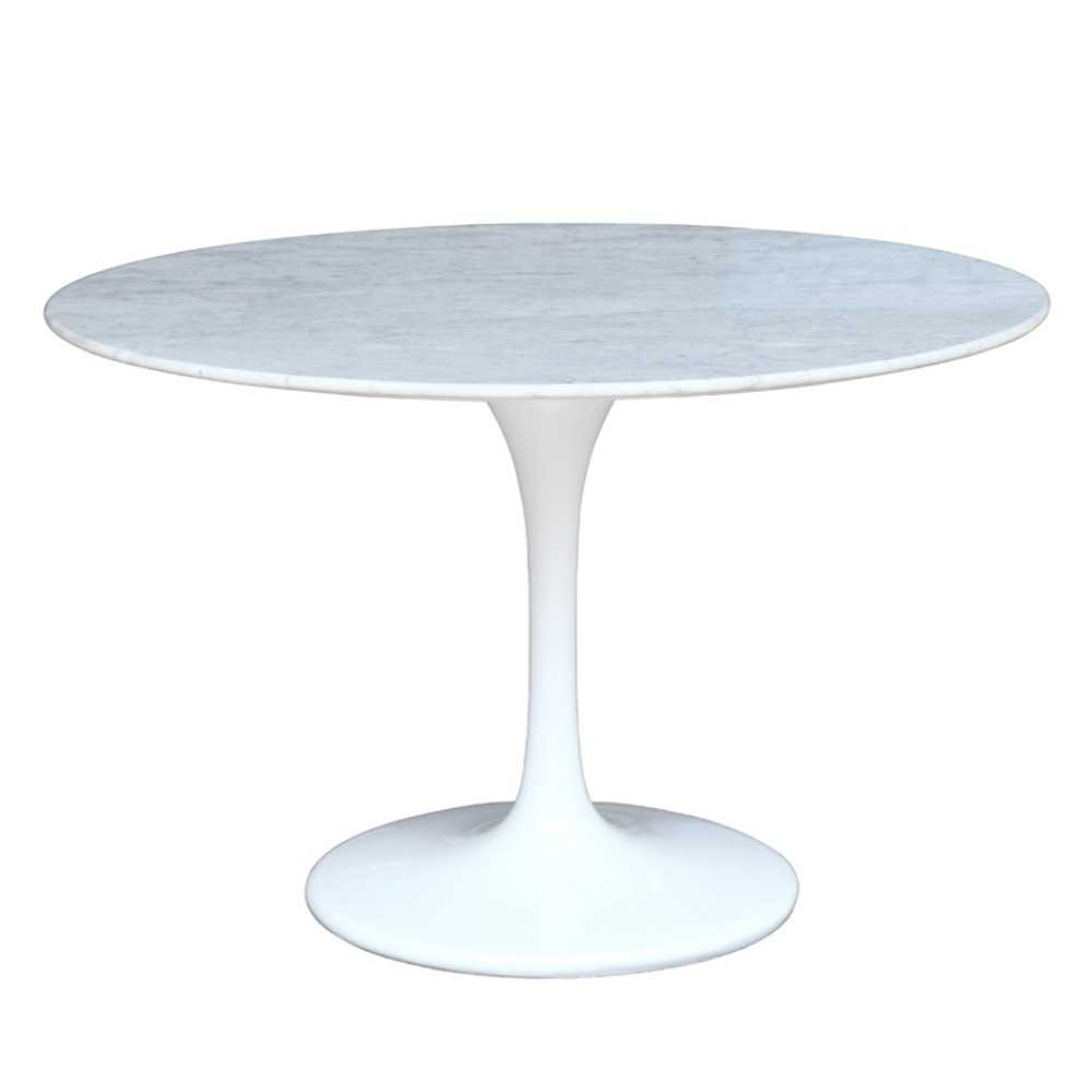 Fine Mod Imports Flower Marble Table 32", White