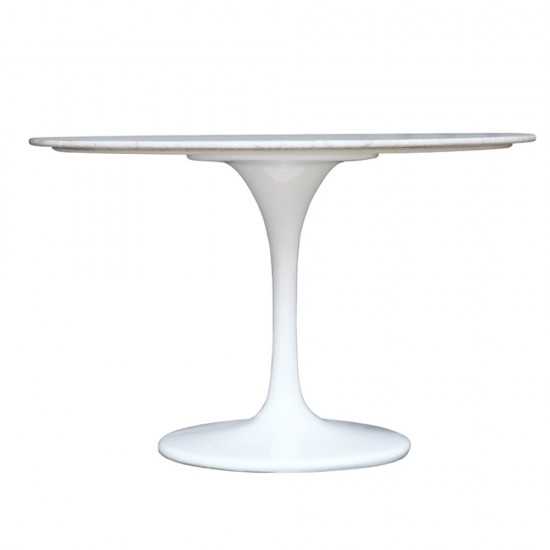 Fine Mod Imports Flower Marble Table 32", White