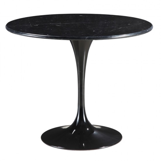 Fine Mod Imports Flower Marble Table 39", Black