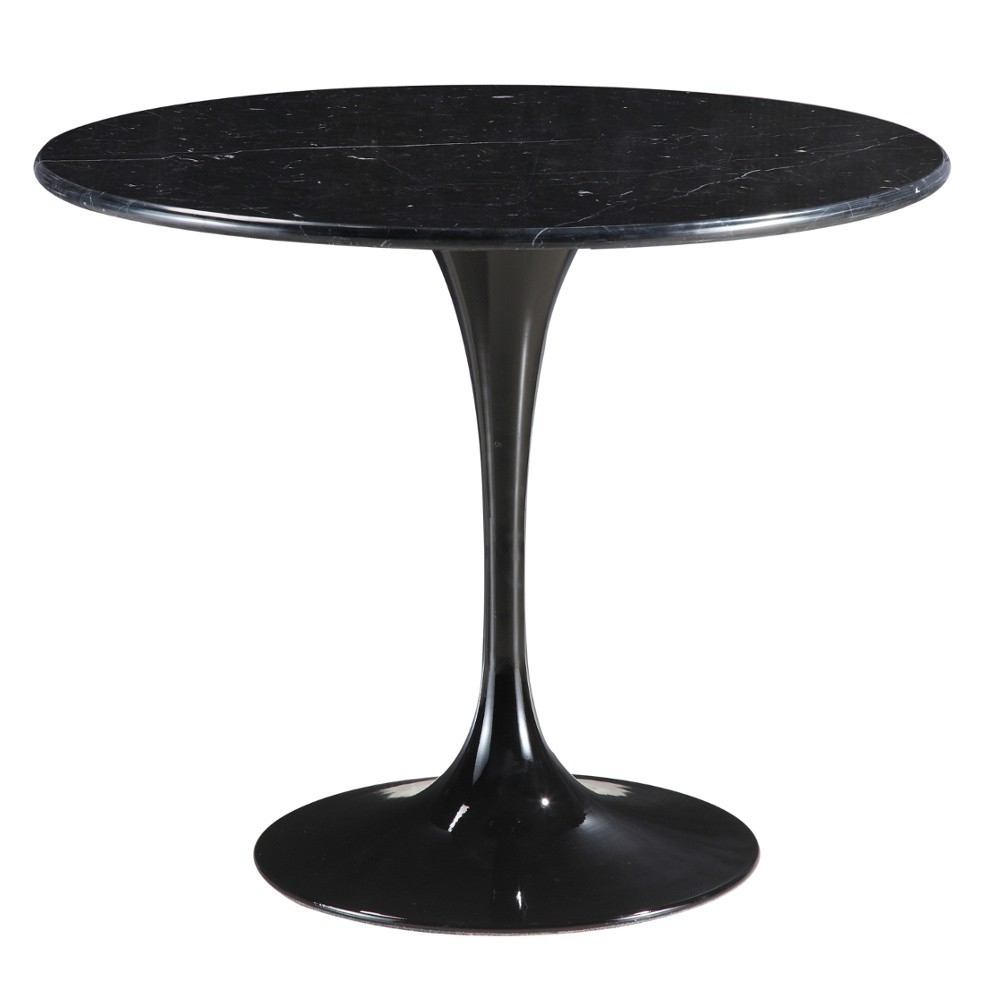 Fine Mod Imports Flower Marble Table 39", Black Fine Mod Imports Flower Marble Table 39", Black