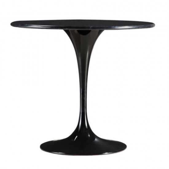 Fine Mod Imports Flower Marble Table 39", Black