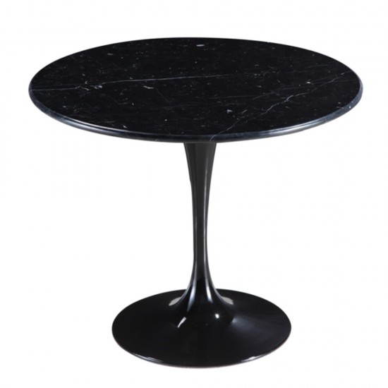 Fine Mod Imports Flower Marble Table 39", Black