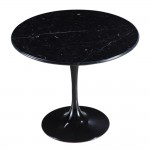 Fine Mod Imports Flower Marble Table 39", Black