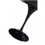Fine Mod Imports Flower Marble Table 39", Black