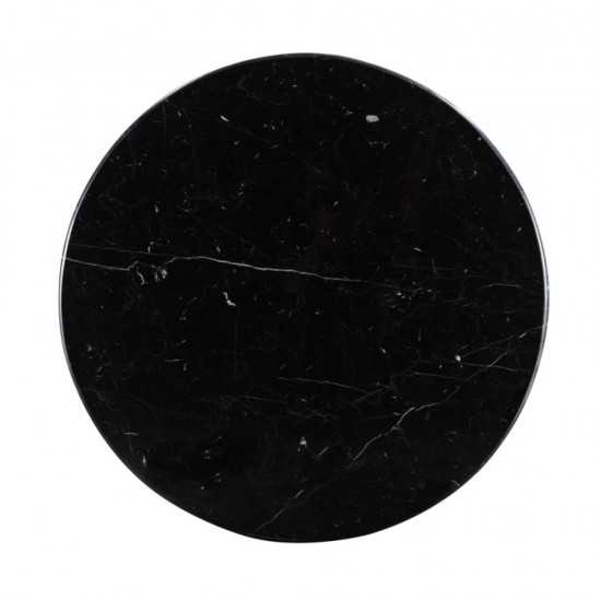 Fine Mod Imports Flower Marble Table 39", Black