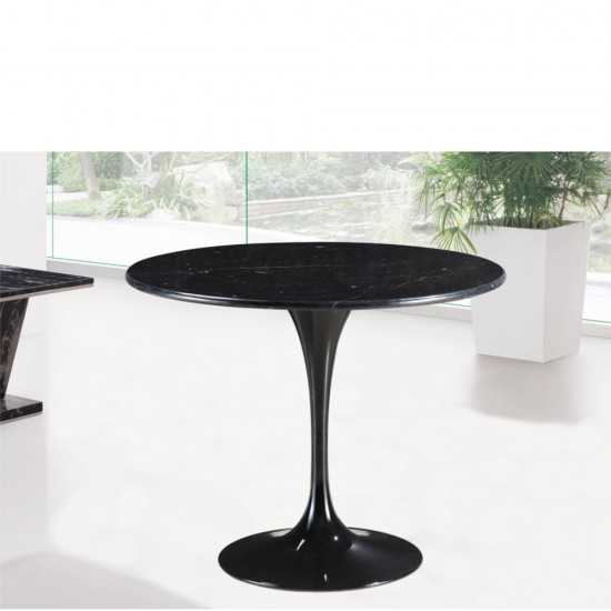 Fine Mod Imports Flower Marble Table 39", Black
