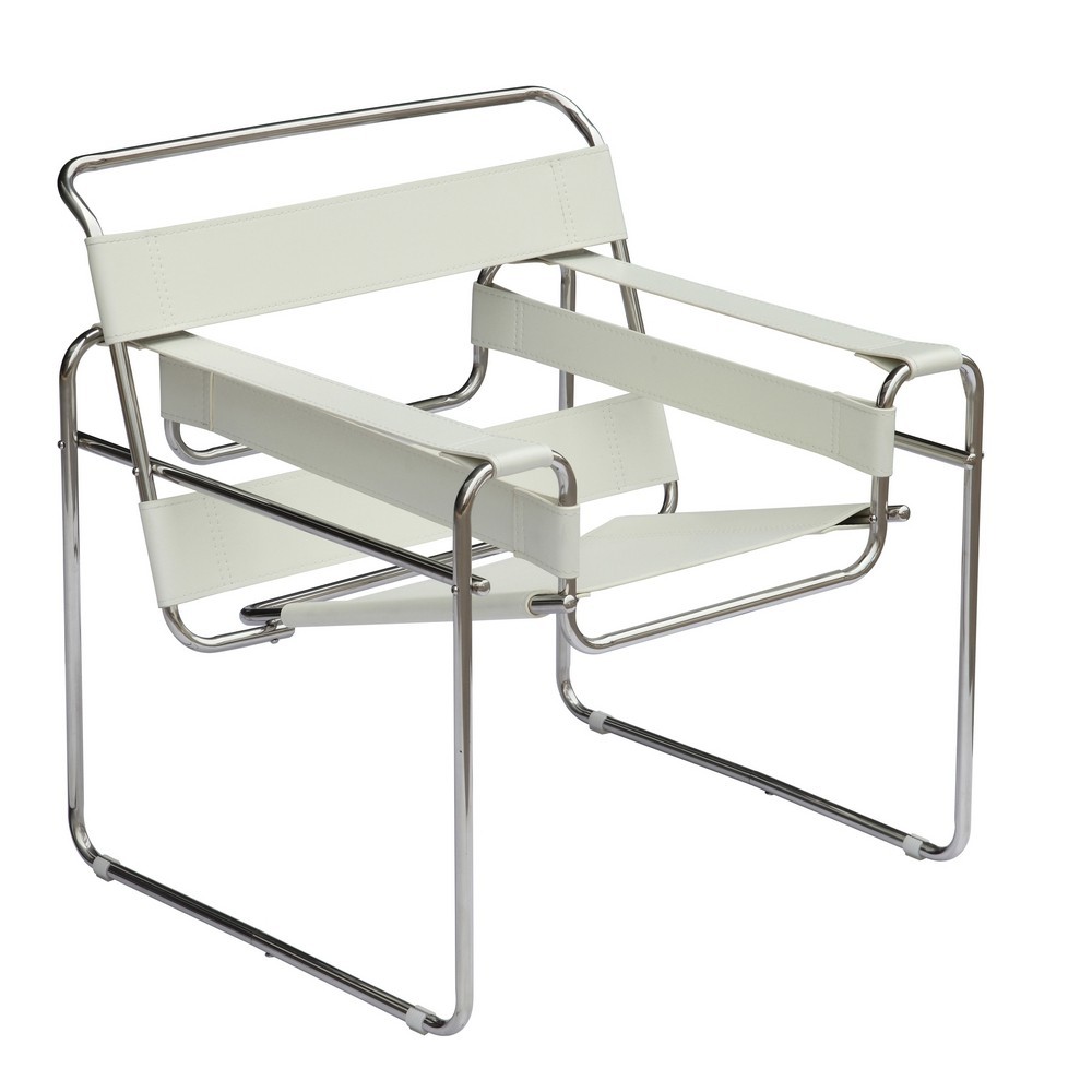 Fine Mod Imports Strap Chair, White