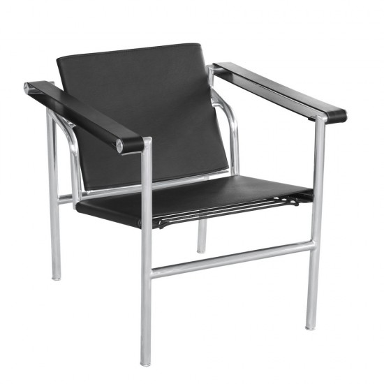 Fine Mod Imports String Flat Chair, Black