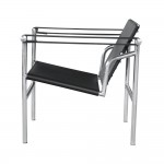 Fine Mod Imports String Flat Chair, Black
