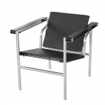 Fine Mod Imports String Flat Chair, Black