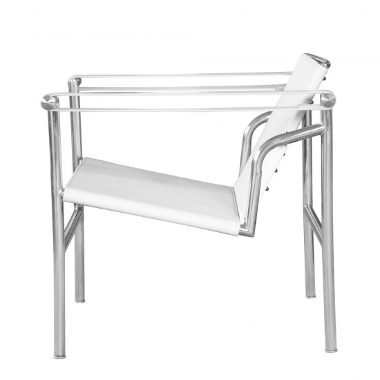 Fine Mod Imports String Flat Chair, White