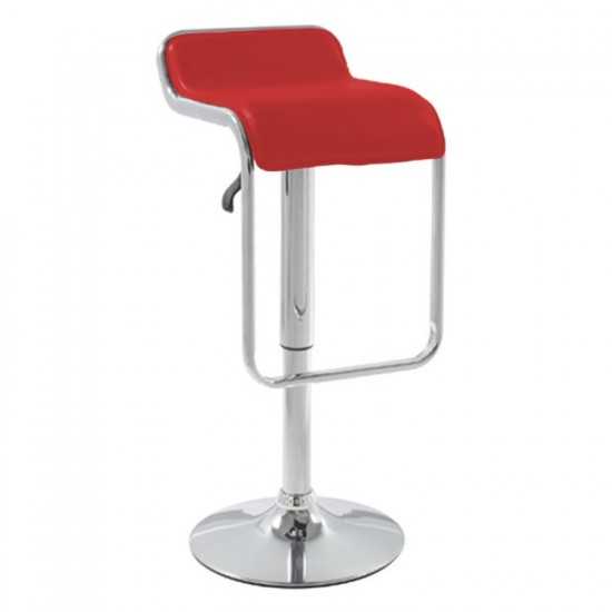 Fine Mod Imports Flat Bar Stool Chair, Red