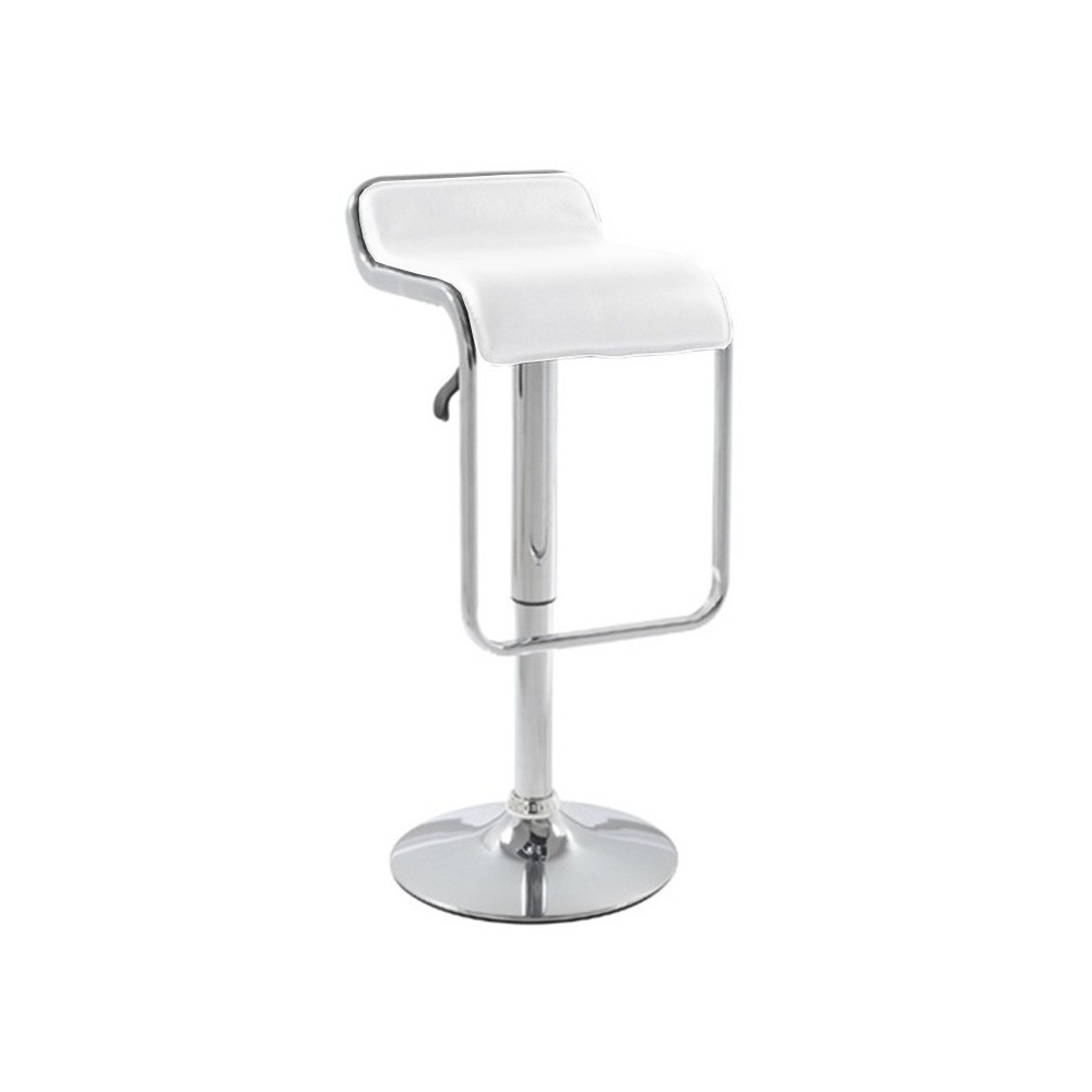 Fine Mod Imports Flat Bar Stool Chair, White