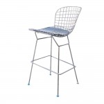 Fine Mod Imports Wire Counter Height Chair, Black
