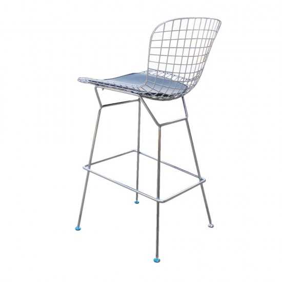 Fine Mod Imports Wire Counter Height Chair, Black