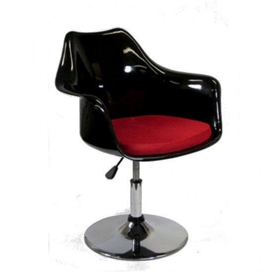 Fine Mod Imports Lilly Arm Chair, Black