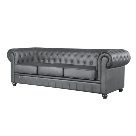 Fine Mod Imports Chestfield Sofa, Black