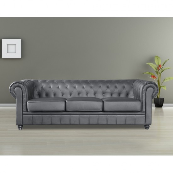 Fine Mod Imports Chestfield Sofa, Black