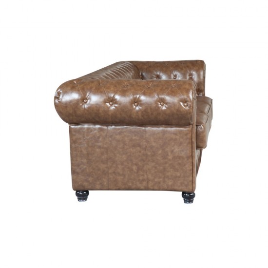 Fine Mod Imports Chestfield Sofa, Brown