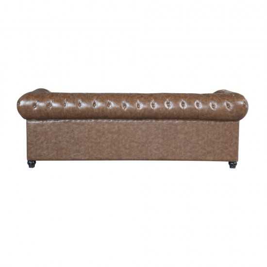 Fine Mod Imports Chestfield Sofa, Brown