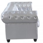 Fine Mod Imports Chestfield Sofa, Silver