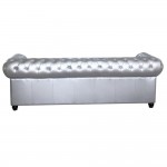 Fine Mod Imports Chestfield Sofa, Silver