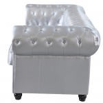 Fine Mod Imports Chestfield Sofa, Silver