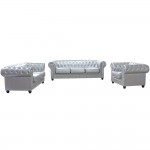 Fine Mod Imports Chestfield Sofa, Silver