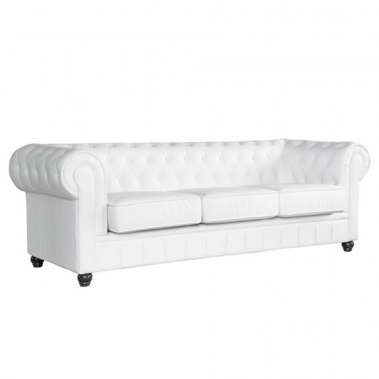 Fine Mod Imports Chestfield Sofa, White